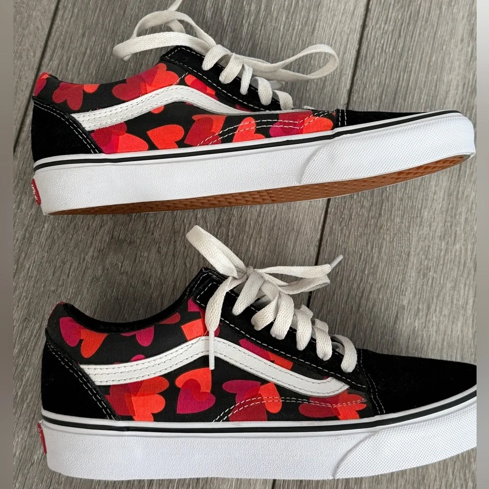 Vans Old Skool Valentine Hearts Sneakers Women’s Size 7.5 - Picture 9 of 10